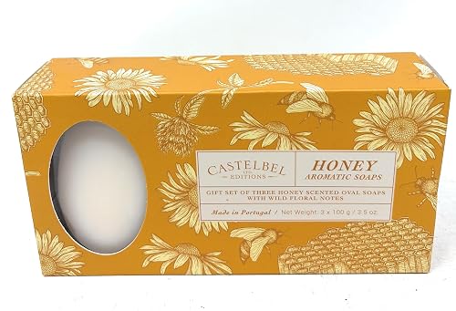 Castelbel Honey Aromatic Soap Gift Set, Triple Milled, Floral Honeycomb Design, 3.5 oz Beauty & Personal Care Castelbel
