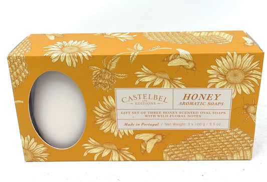 Castelbel Honey Aromatic Soap Gift Set, Triple Milled, Floral Honeycomb Design, 3.5 oz Beauty & Personal Care Castelbel