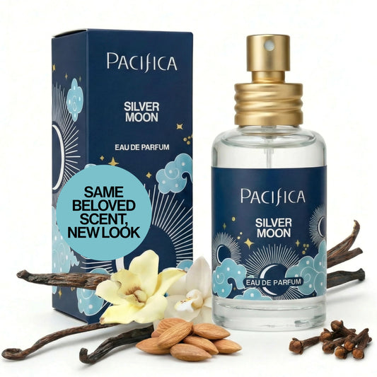 Pacifica Silver Moon Perfume 1oz - Long-Lasting Warm Vanilla & Almond Clean Fragrance for Women Vegan, Cruelty-Free, Essential Oils, Non Toxic Beauty & Personal Care Pacifica