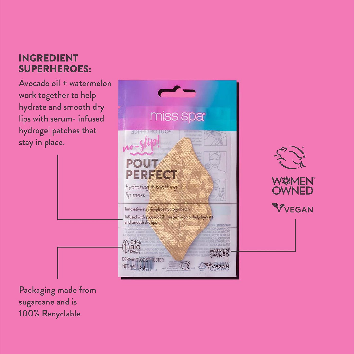 MISS SPA Lip Mask, Hydrating & Soothing Lip Mask, Gold Hydrogel Lip Treatment Mask, Moisturizing Anti-Aging Anti Wrinkle, Stay in Place, Skin Care Beauty & Personal Care MISS SPA