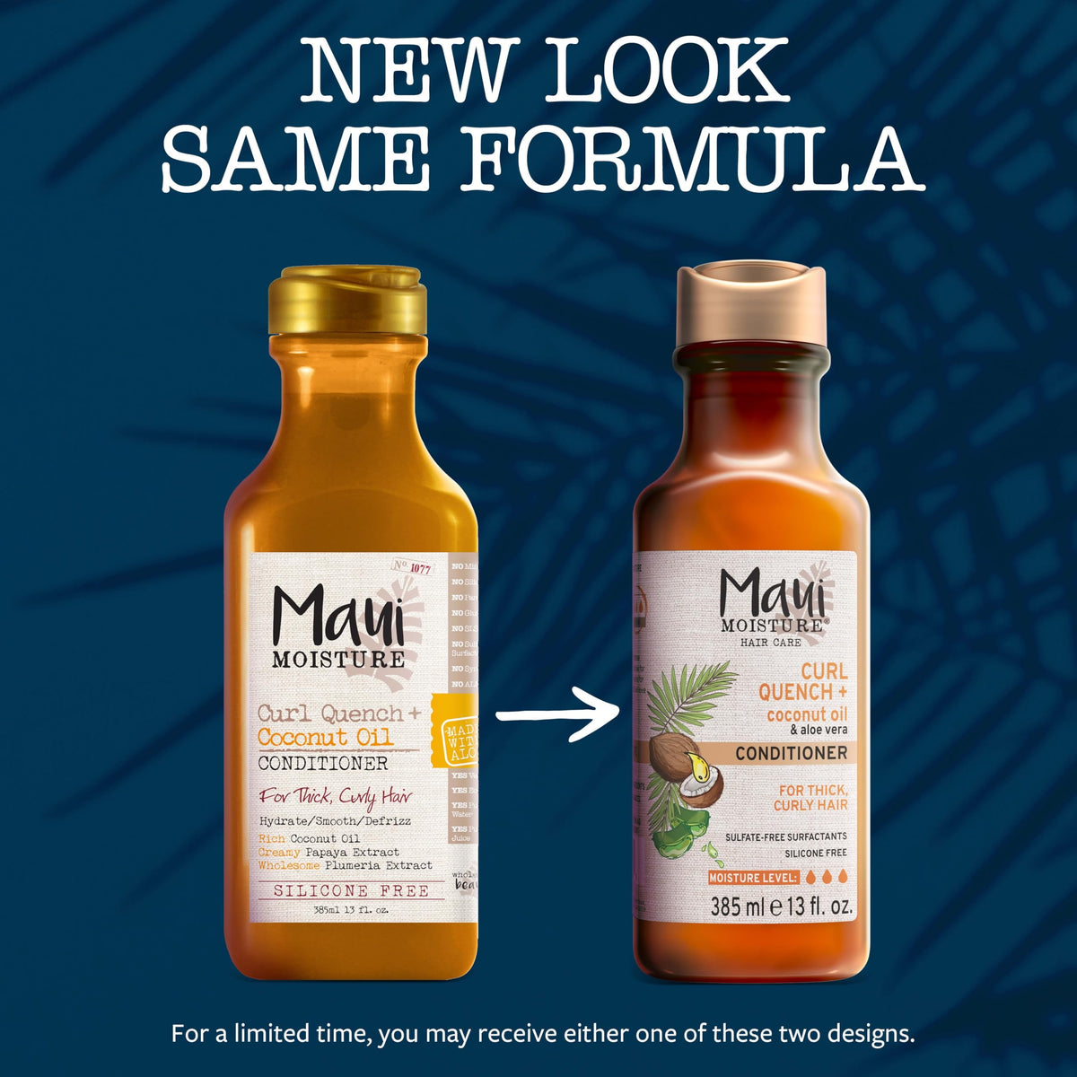 Maui Moisture Curl Quench + Coconut Oil Curl-Defining Anti-Frizz Conditioner to Hydrate and Detangle Tight Curly Hair, Softening Conditioner, Vegan,