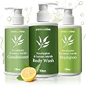 Shower Essentials Set for Men and Women, 3 Piece Shampoo Conditioner and Body Wash Set, 10 oz Bottles, Guest Bathroom Toiletries for Hotels Beauty & Personal Care Stock Your Home
