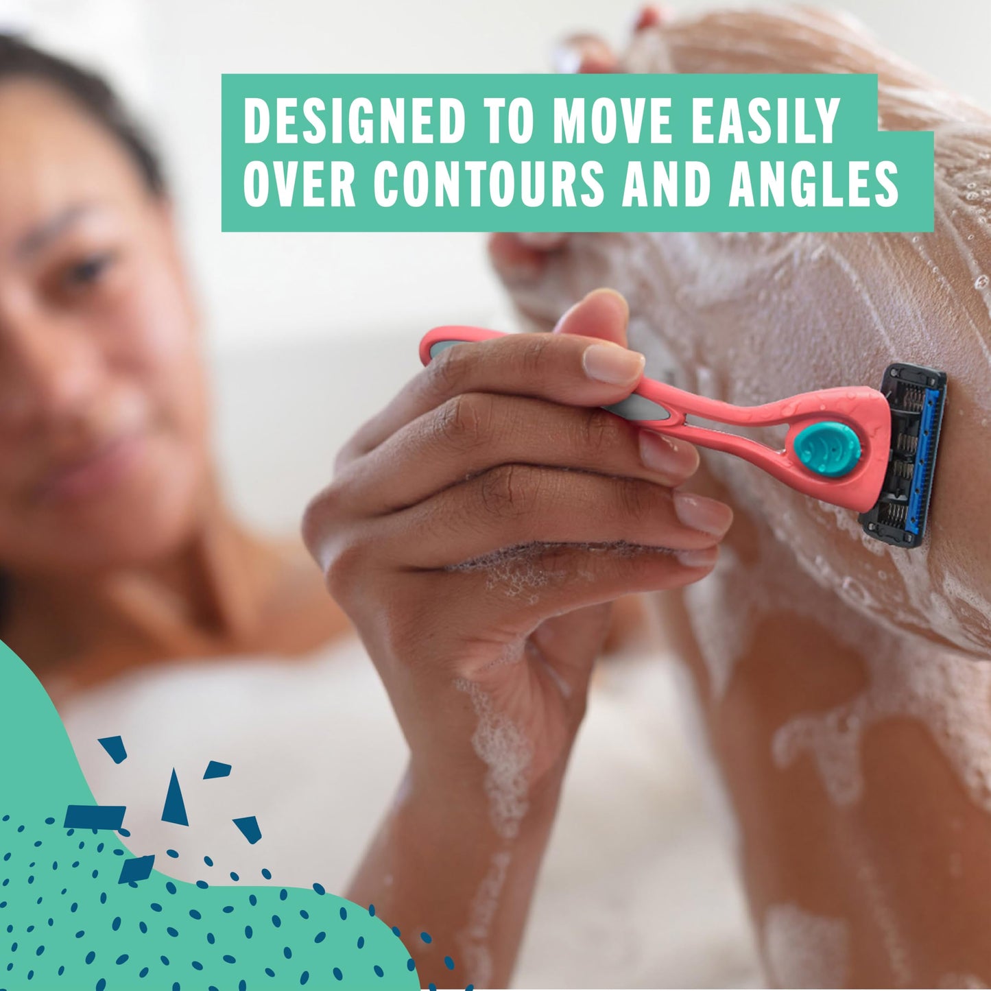 Preserve Shave 5 Razor Blades Refills - 5 Blade Razors for Men & Women - Ceramic Coated Shavers for Comfort with Aloe-Cocoa Butter Strip - Reusable Beauty & Personal Care Preserve