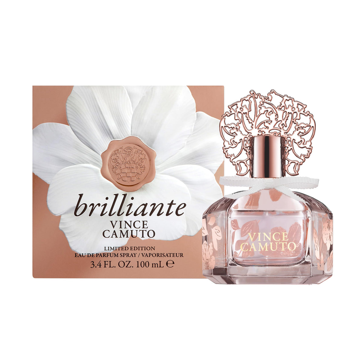Vince Camuto Brilliante Eau de Parfum Perfume for Women, Sparkling White Floriental Fragrance, Notes of Gardenia Petals, Jasmine Sambac & Cashmere Beauty & Personal Care Pem America