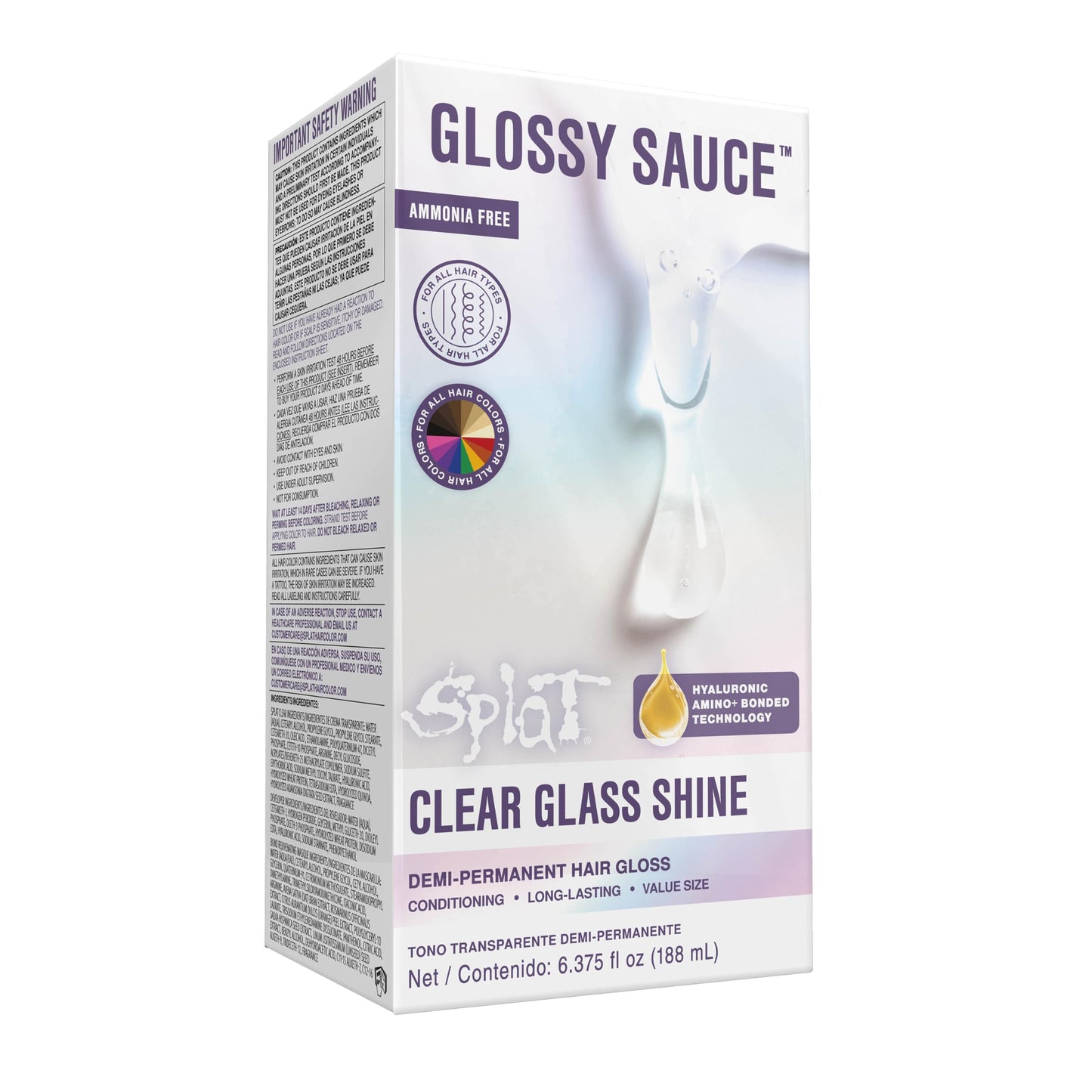 Splat Glossy Sauce Demi-Permanent Clear Gloss Hair Color Beauty & Personal Care Splat