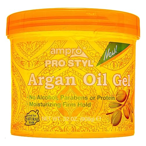 Ampro Pro Styl Argan Oil Styling Gel - Moisturizes and Conditions Your Strands - Non-Flaking, Alcohol Free, Vegan Formula - Creates Flexible Beauty & Personal Care AmPro