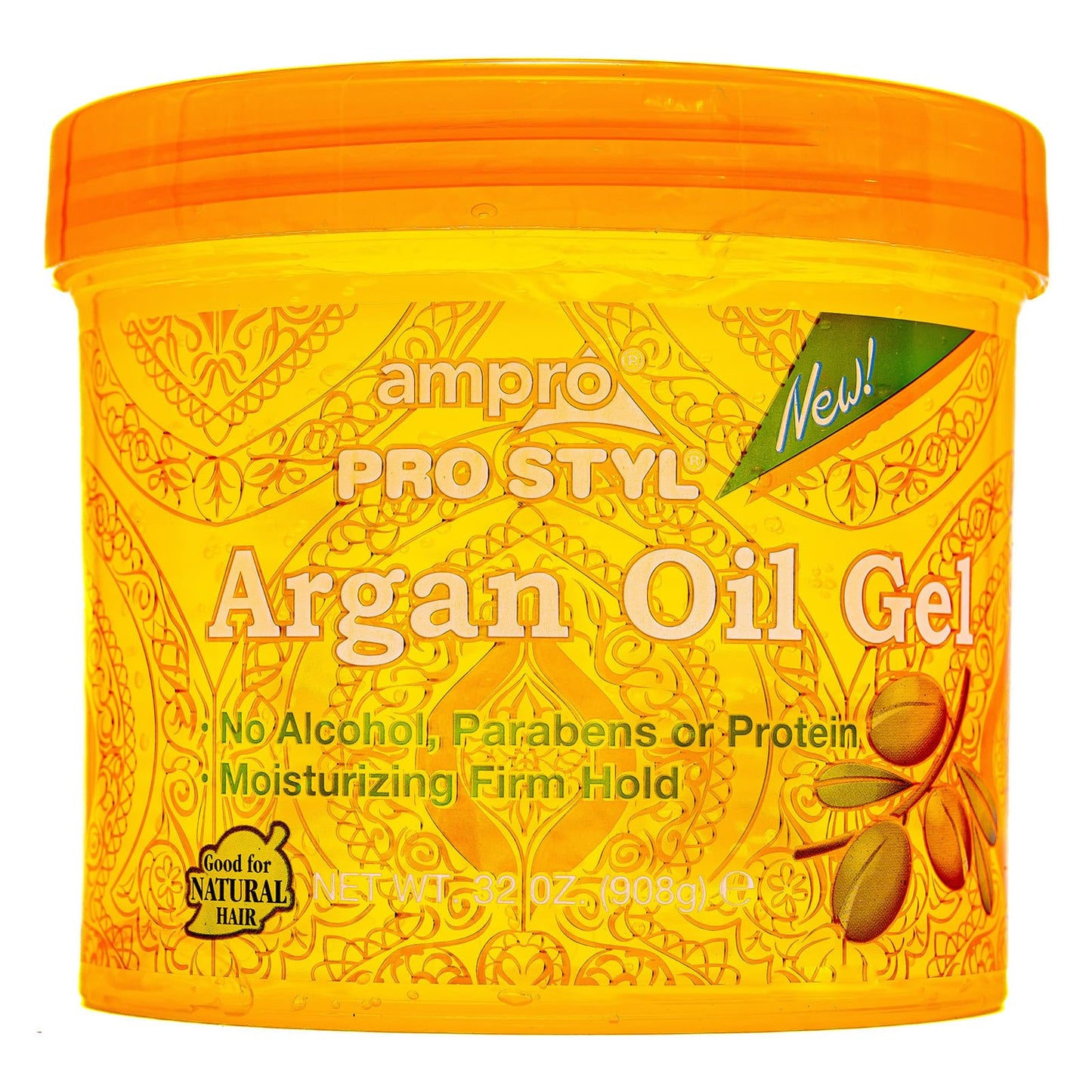 Ampro Pro Styl Argan Oil Styling Gel - Moisturizes and Conditions Your Strands - Non-Flaking, Alcohol Free, Vegan Formula - Creates Flexible Beauty & Personal Care AmPro