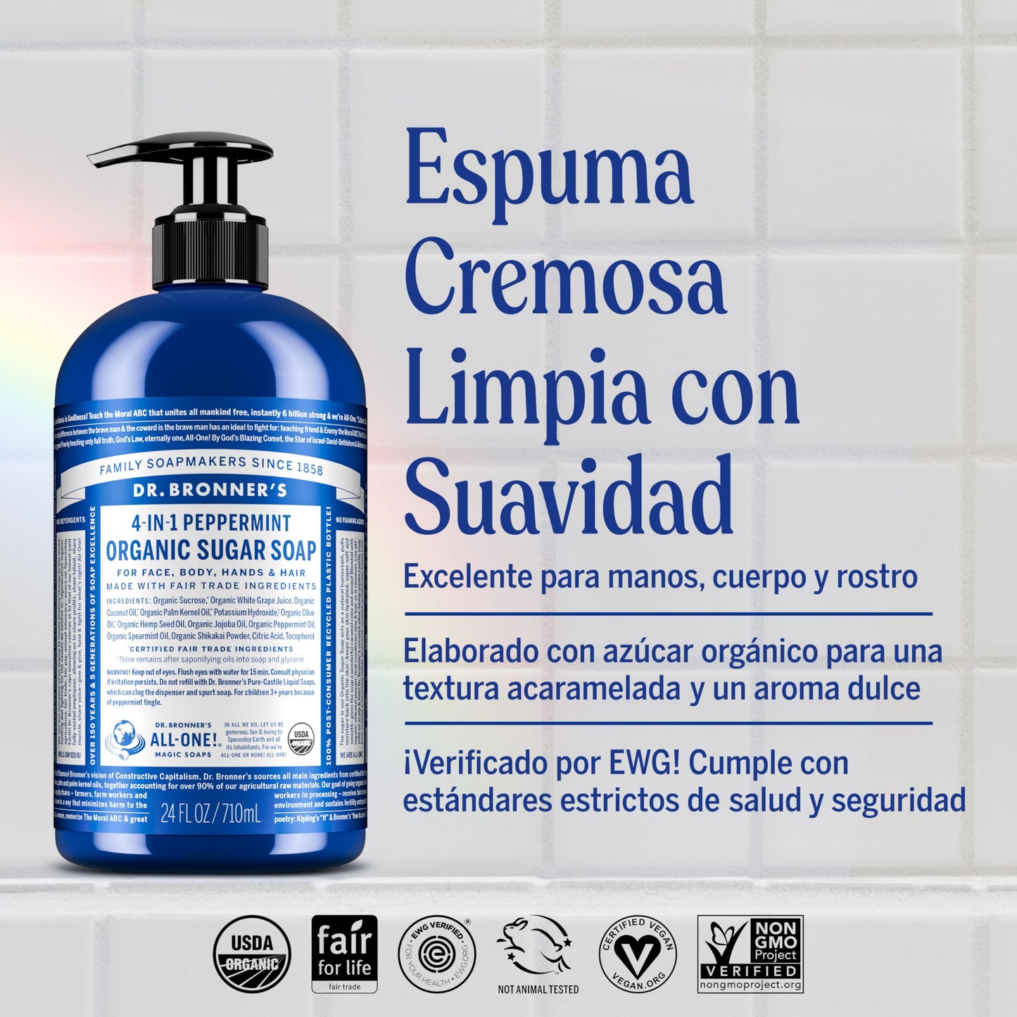 Dr. Bronner's Organic Shikakai Hand Soap Spearmint Peppermint - 12 fl oz Beauty & Personal Care Dr. Bronner's