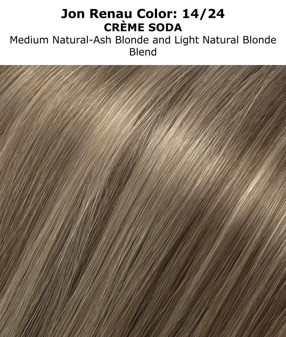 Fun Bun Hair Wrap Color 14/24 Crème Soda - Easihair Hairpieces Elastic Band 4" Length UpDo Ponytail Accent Synthetic Fiber Curly Wavy Locks 676a