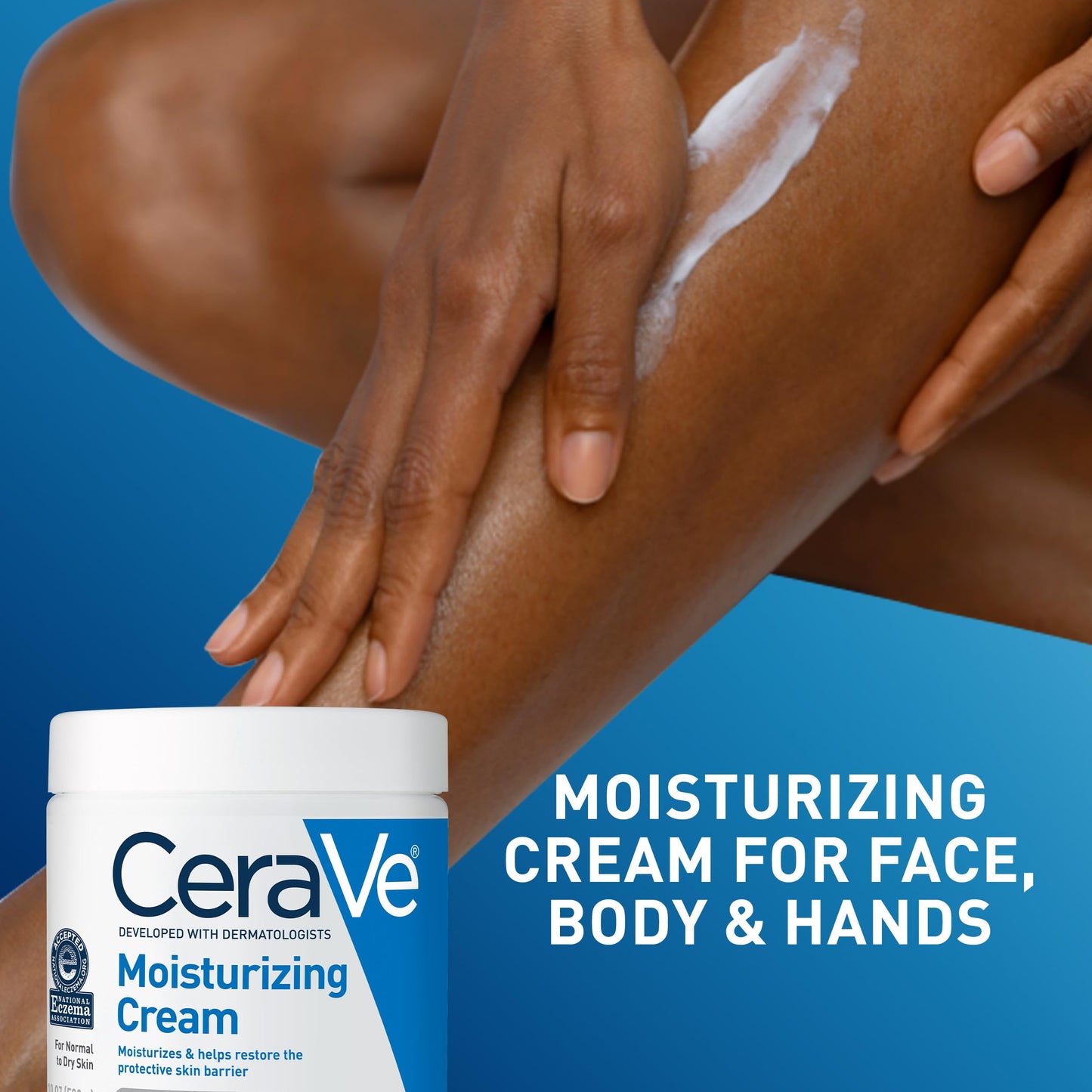 CeraVe Moisturizing Cream, Body and Face Moisturizer for Dry Skin, Body Cream with Hyaluronic Acid and Ceramides, Daily Moisturizer, Oil-Free Beauty and Personal Care CeraVe