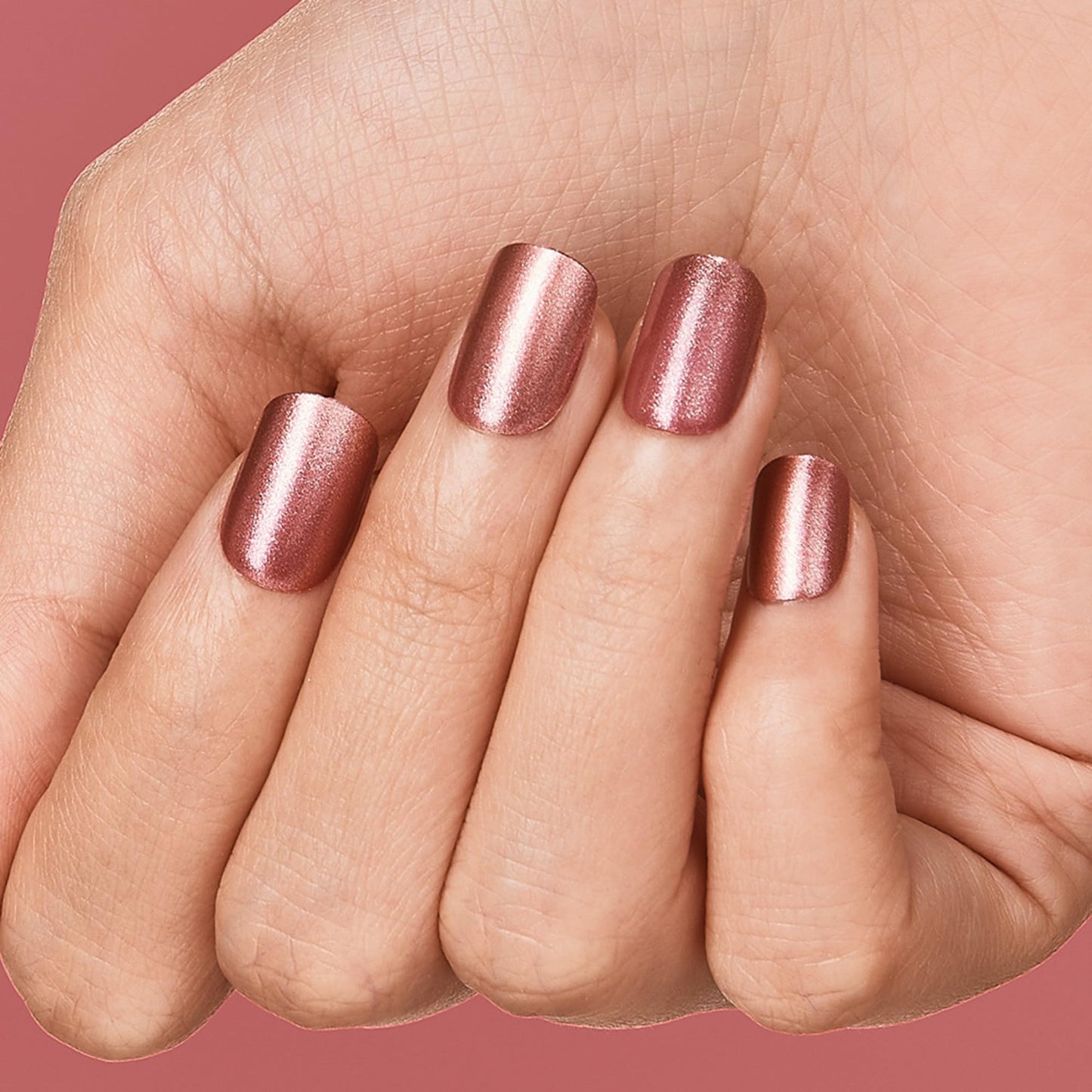 KISS imPRESS Color Press-On Manicure, Gel Nail Kit, PureFit Technology, Short Length, “Peanut Pink”, Polish-Free Solid Color Mani, Includes Prep Pad Beauty & Personal Care imPRESS