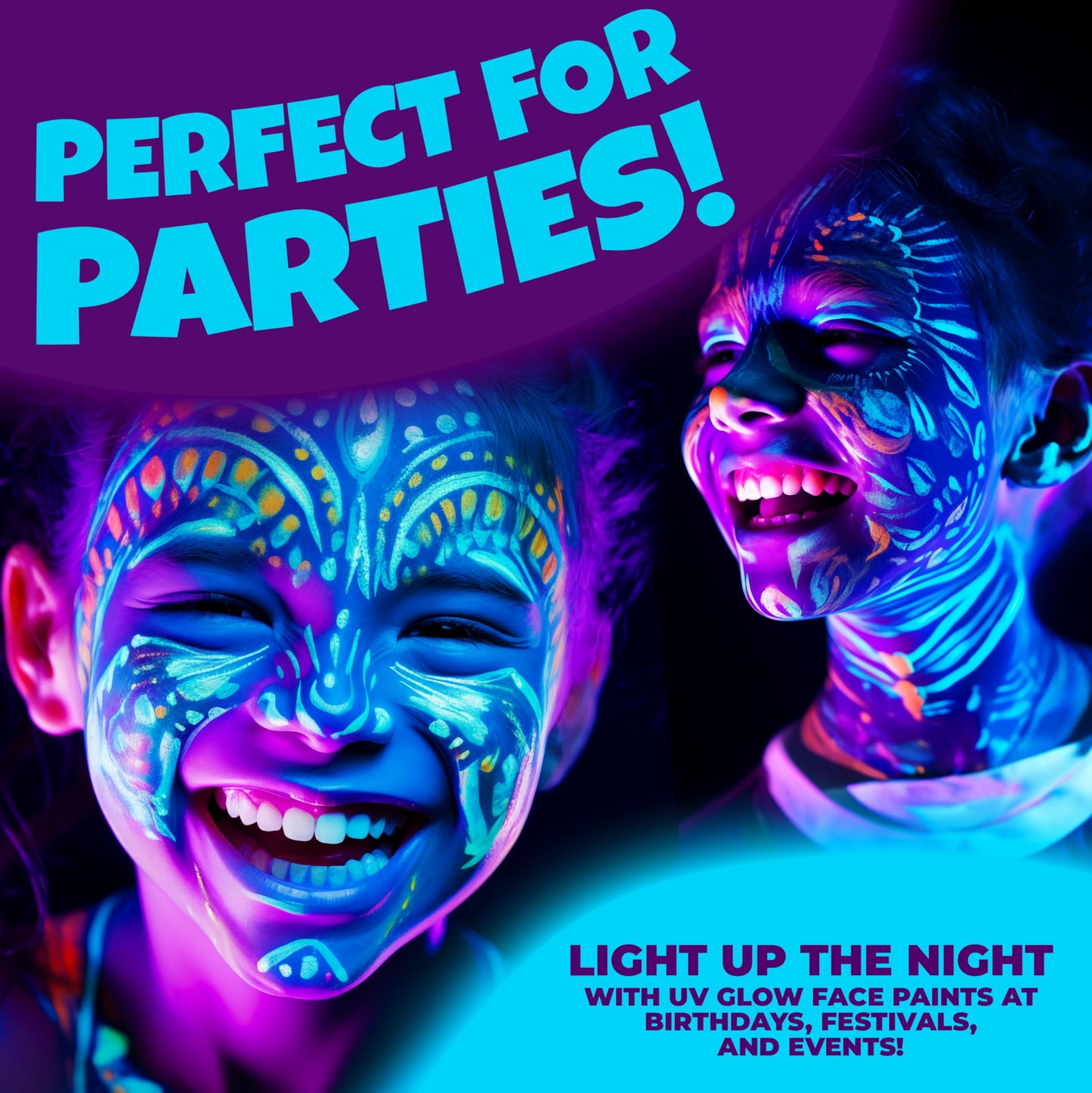 Blue Squid UV Body Paint - Glow in the Dark Body Paint, Neon Face Paint for Glow Party Accessories - Safe, Non-Toxic Black Light Glow Makeup Beauty & Personal Care Blue Squid