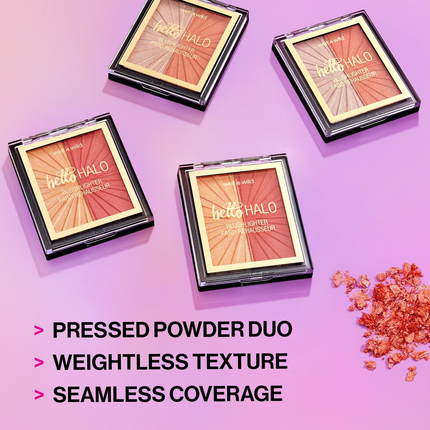 Wet n Wild MegaGlo Blushlighter, Blendable Blush & Highlighter Set, Shimmery Metallic Finish, Highlight Bling Beauty & Personal Care wet n wild