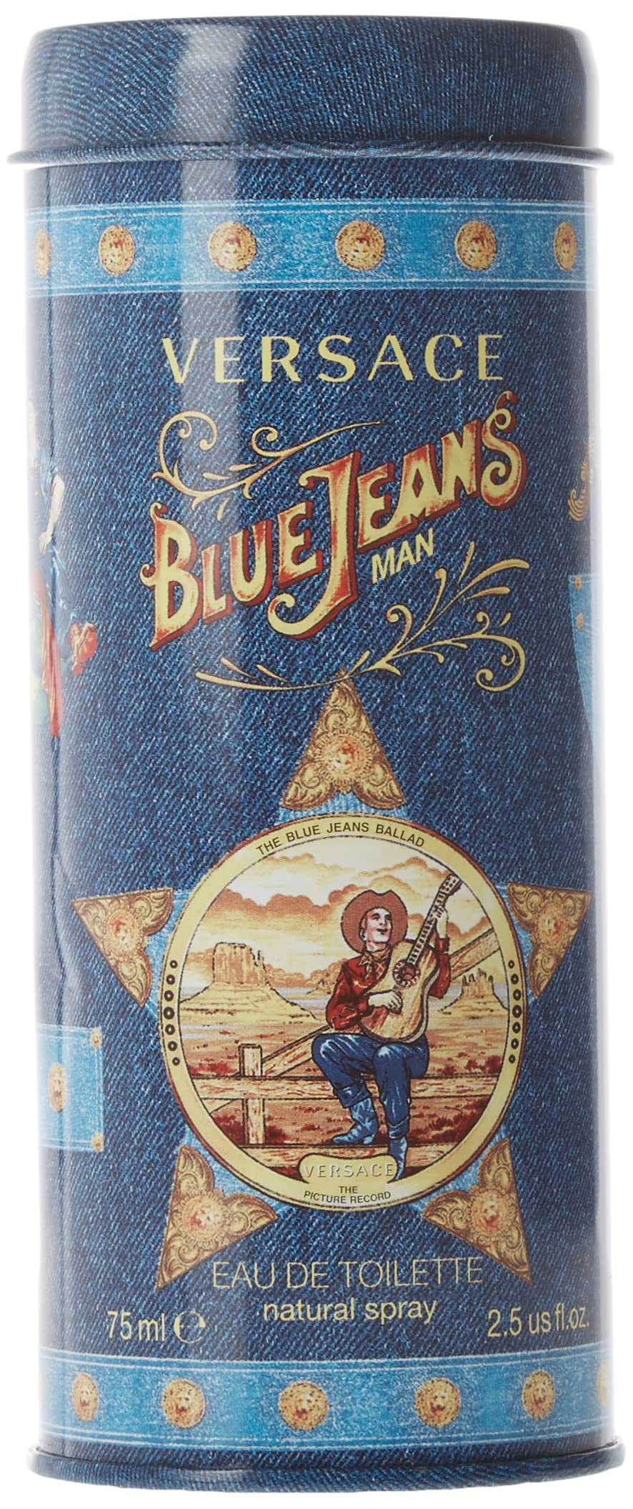 Versace Blue Jeans for Men Eau de Toilette Spray, 2.5 Ounce/75 ml Beauty & Personal Care Versace