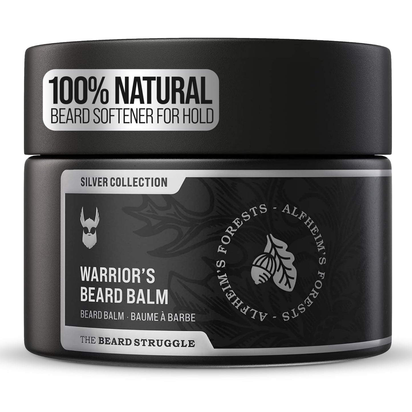 The Beard Struggle Warrior’s Beard Balm - Silver Collection, Alfheim's Forests - Non-Greasy Low-Hold Formula, Luxurious Cologne-Grade Fragrances 100% Beauty and Personal Care The Beard Struggle
