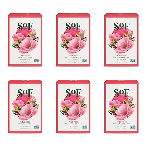 South Of France SoF Triple Milled Bar Soap - With Coconut Oil & Organic Shea Butter- Vegan & Non GMO- Free From Phthalates, Sulfates & Parabens- Wild Beauty & Personal Care South Of France