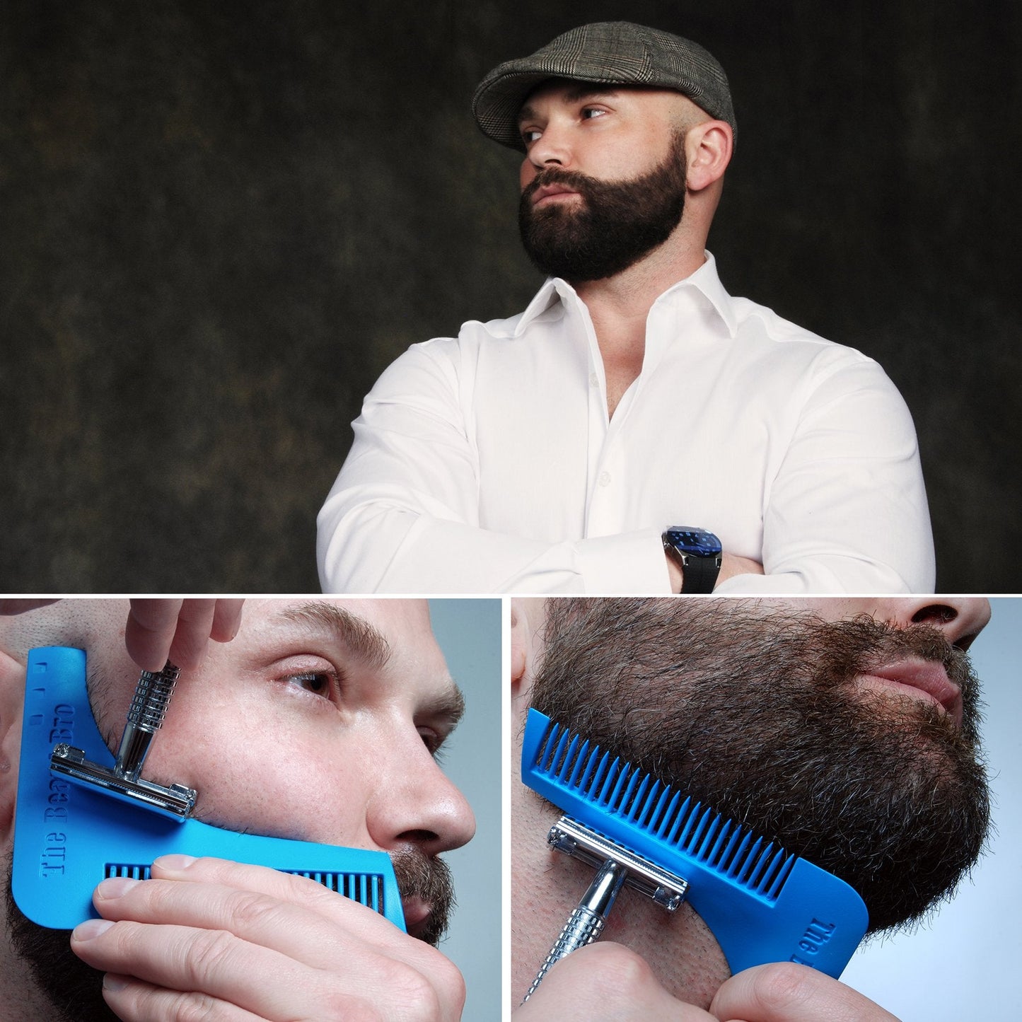 The Beard Bro- 7 Tools in 1 Professional Beard Shaping Tool For Perfect Lines and Symmetry- THE FIRST & ORIGINAL Beauty & Personal Care Beard Bro