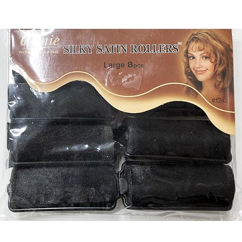 Annie Satin Hair Rollers, Large Size, Black Beauty & Personal Care Annie