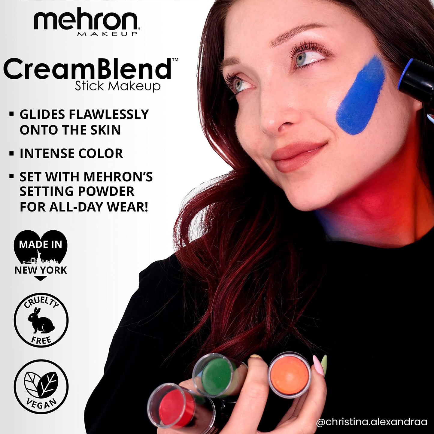 Mehron Makeup CreamBlend Stick | Face Paint, Body Paint, & Foundation Cream Makeup | Perfect for Halloween .75 oz (21 g) (Silver) Beauty & Personal Care Mehron