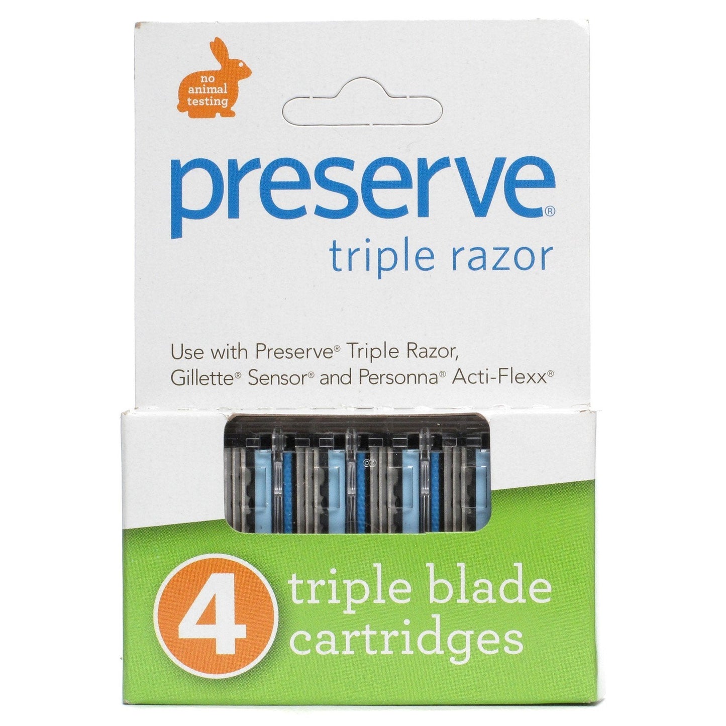 Preserve PRE-5091P2 Triple Razor Replacement Blade44; 4-Pack. This multi-pack contains 2 packs. Beauty and Personal Care Preserve