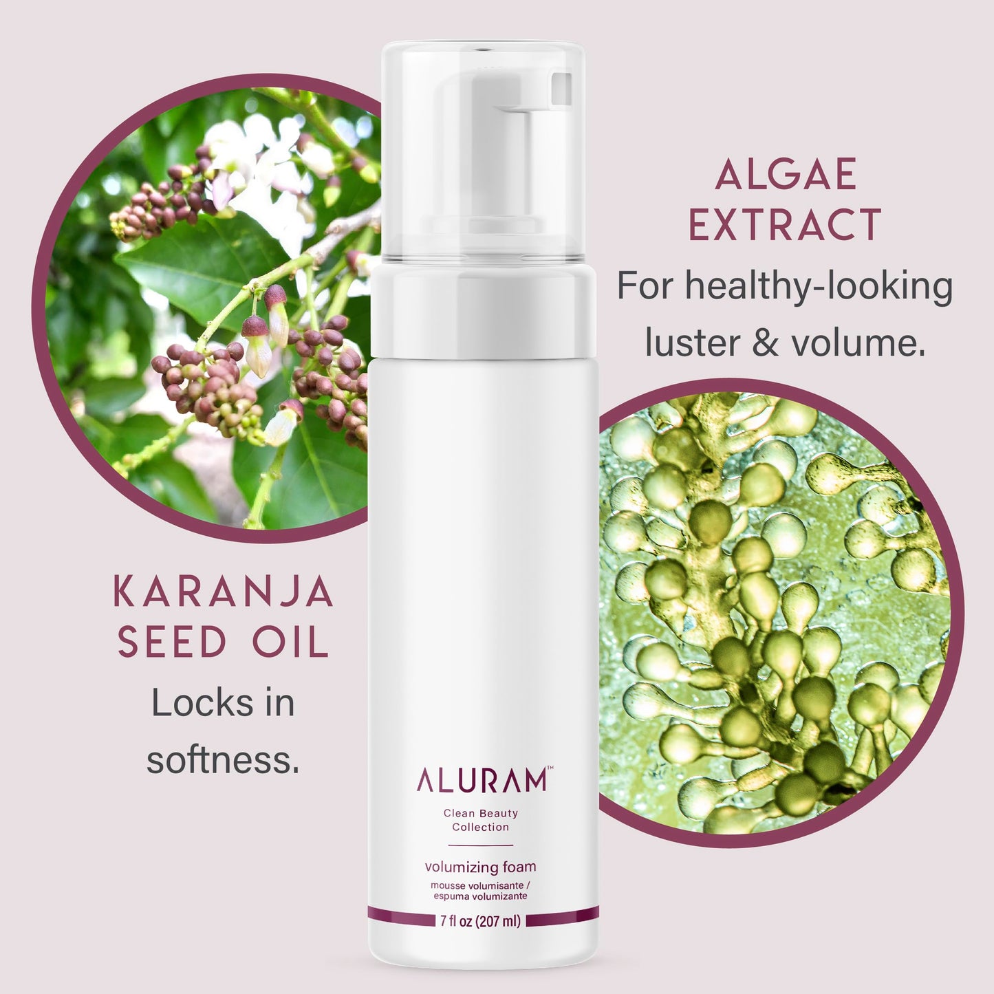 ALURAM Coconut Water Volumizing Foam, Lightweight Volume & Flexible Hold, 7 Fl Oz Beauty & Personal Care ALURAM