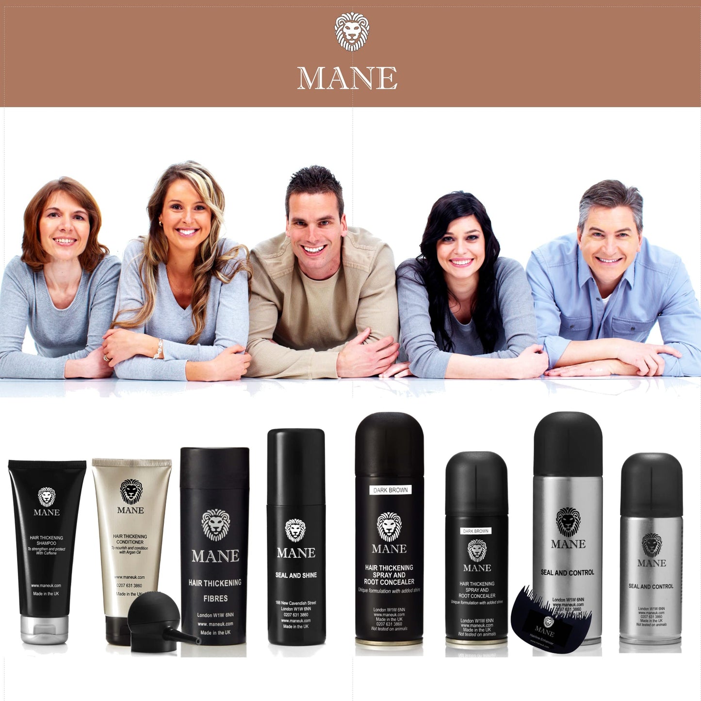 Mane Hair Thickener 200 ml with a Shampoo and Conditioner (Silver) Beauty & Personal Care MANE