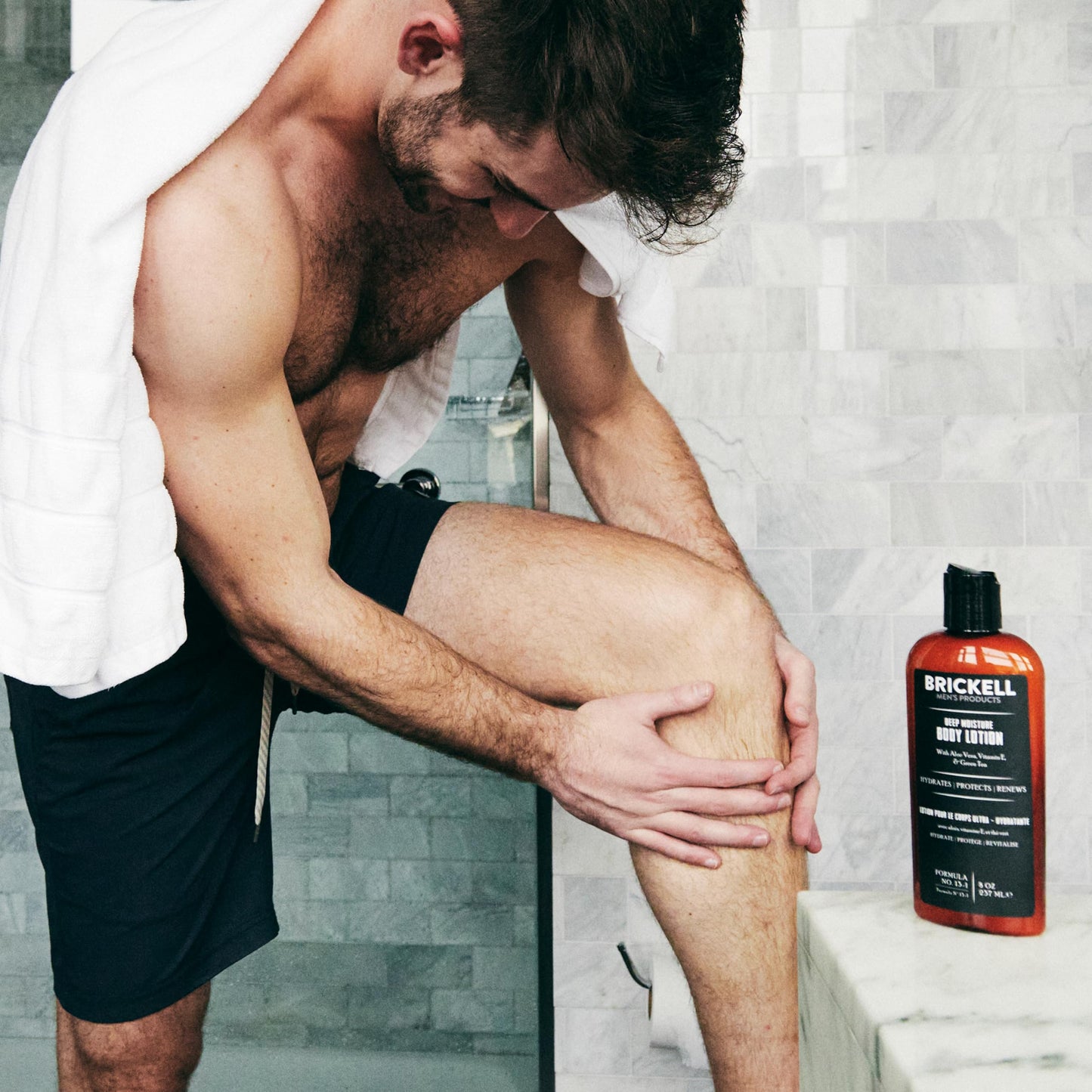 Brickell Men's Deep Moisture Body Lotion for Men, Protects and Hydrates Dry Skin, With Aloe, Vitamin E, and Jojoba Oil, 8 Ounce, Scented Beauty & Personal Care Brickell Men's Products