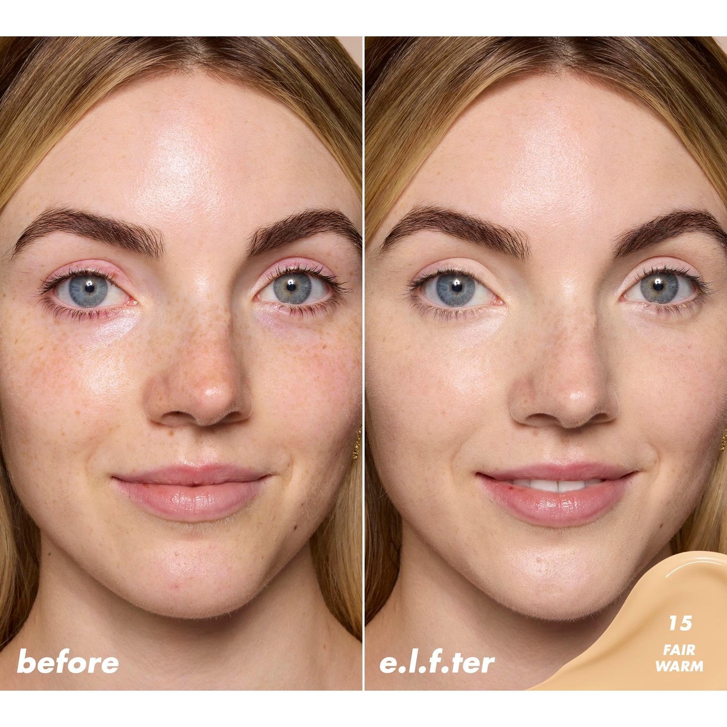 e.l.f. Soft Glam Satin Concealer, Medium Coverage For Blemishes & Under-Eye, Crease-Resistant, Long Lasting, Vegan , 15 Fair Warm Beauty & Personal Care e.l.f.