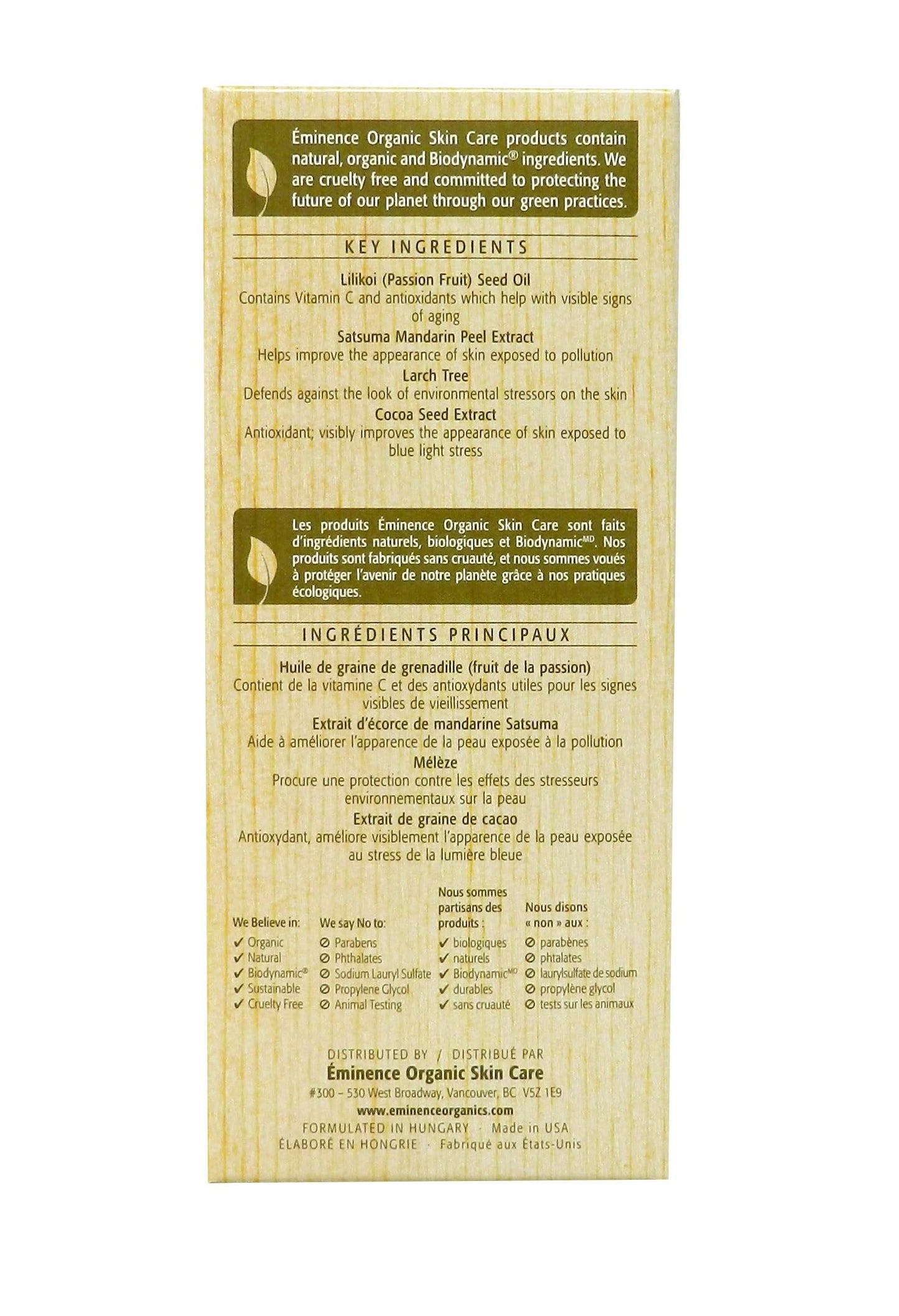 Eminence Lilikoi Daily Defense Moisturizer SPF 40, Vanilla, 2 Fl Oz Beauty & Personal Care Eminence