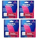 Vaseline Lip Therapy Care Rosy, Fast-Acting Nourishment, Ideal for Chapped, Dry, Cracked, or Damaged Lips, Lip Balm, 4-Pack, 0.16 Oz Each Beauty & Personal Care Vaseline