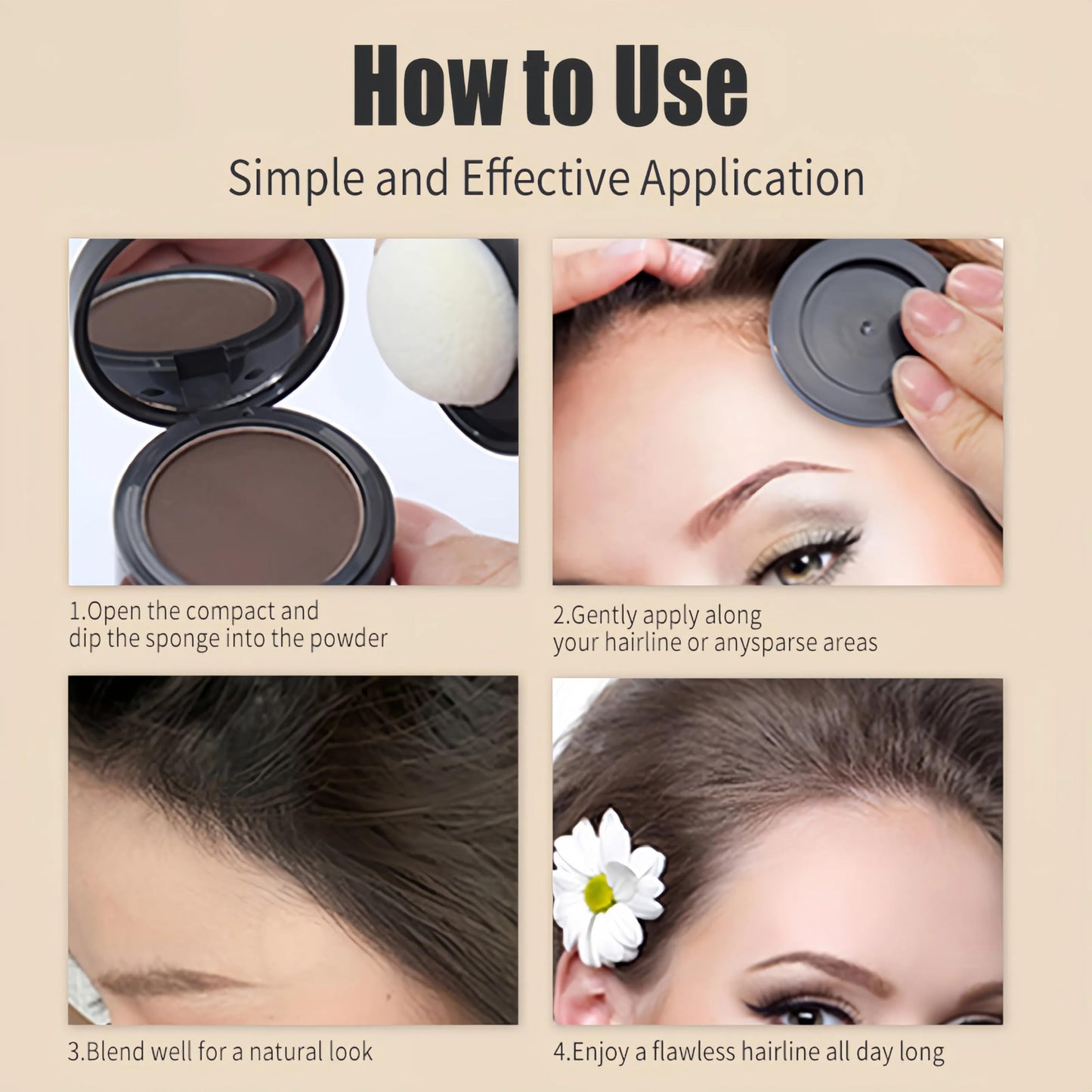 gowwim Root Touch Up, Hair Powder for Instantly Concealing Hair Loss, Receding Hairline & Beard, Eyebrow Powder, 0.14oz/4g Beauty & Personal Care gowwim
