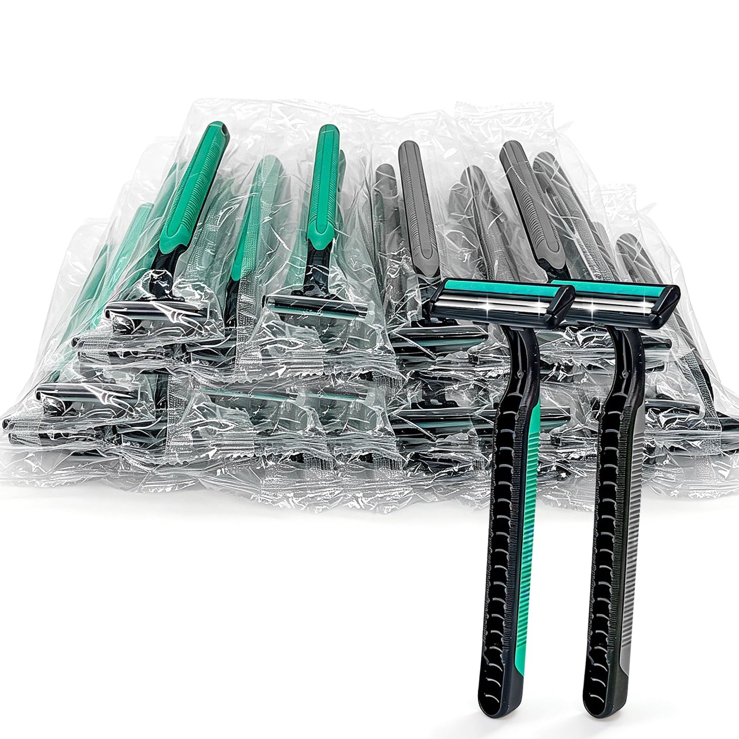 Twin Blade Disposable Razors,Stainless Steel Blade Individually Wrapped Razors Bulk,Manual Razors with Clear Safety Cap Beauty and Personal Care Ttarxug