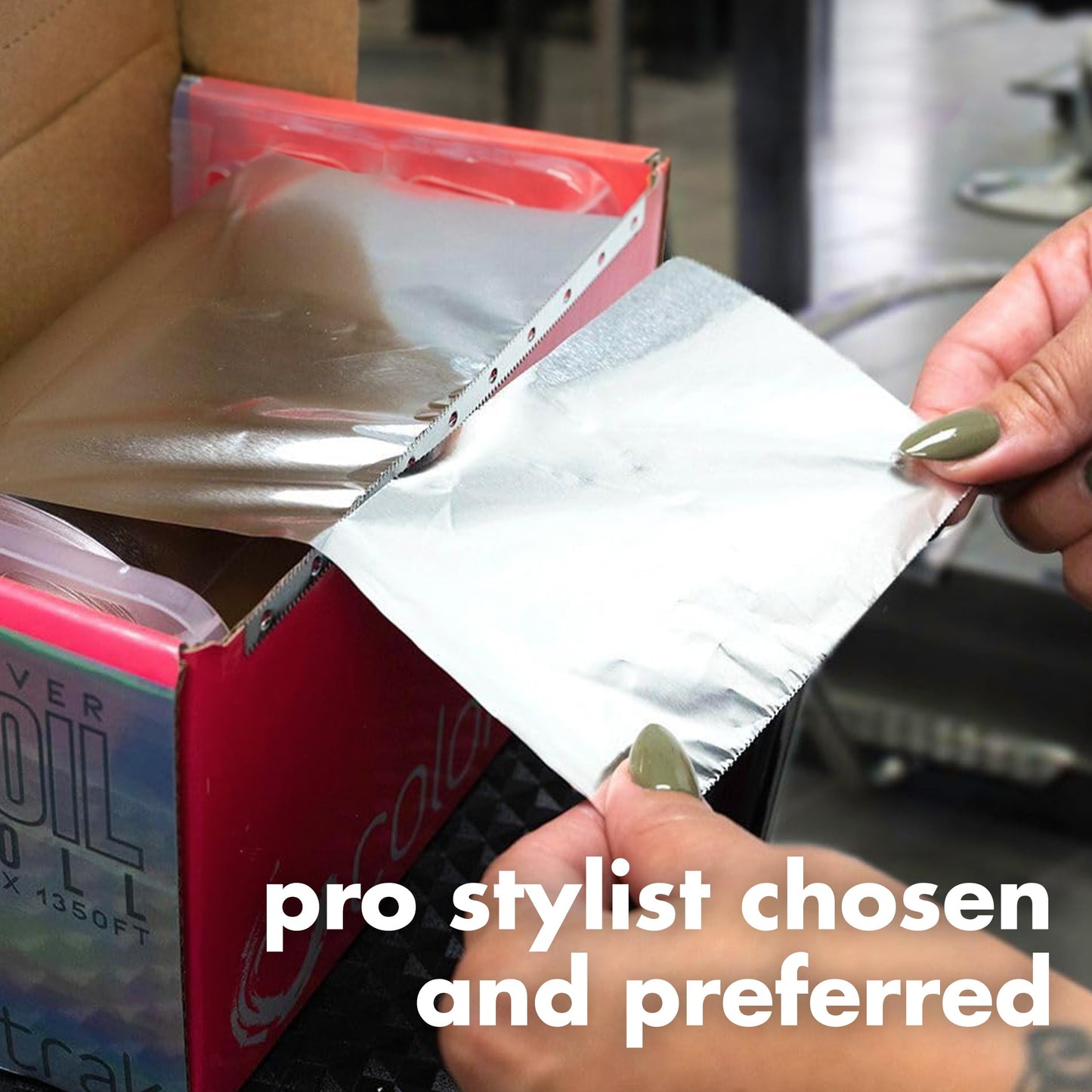 Colortrak Professional Highlighting Foil Roll, Integrated Blade on Box For Precision Length Cuts, Economical & Eliminates Waste, Silver, Roll Measures Beauty & Personal Care Colortrak