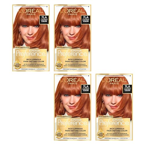 L'Oreal Superior Preference - 7LA Lightest Auburn (Warmer) 1 Each (Pack of 4) Beauty & Personal Care L'Oreal Paris