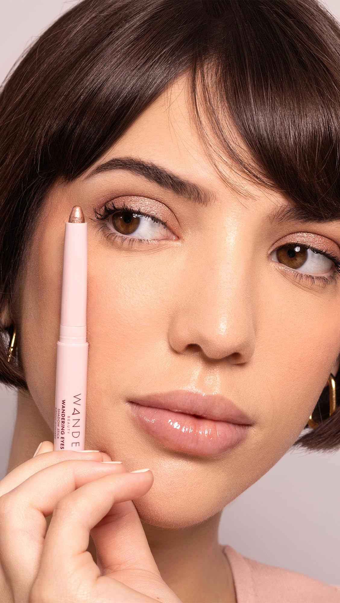Wander Beauty Wandering Eyes Shadow Stick - Make Your Mauve (Lavender Rose Shimmer) - Smudge & Crease Free Cream Eyeshadow With Tamarind & Jojoba -