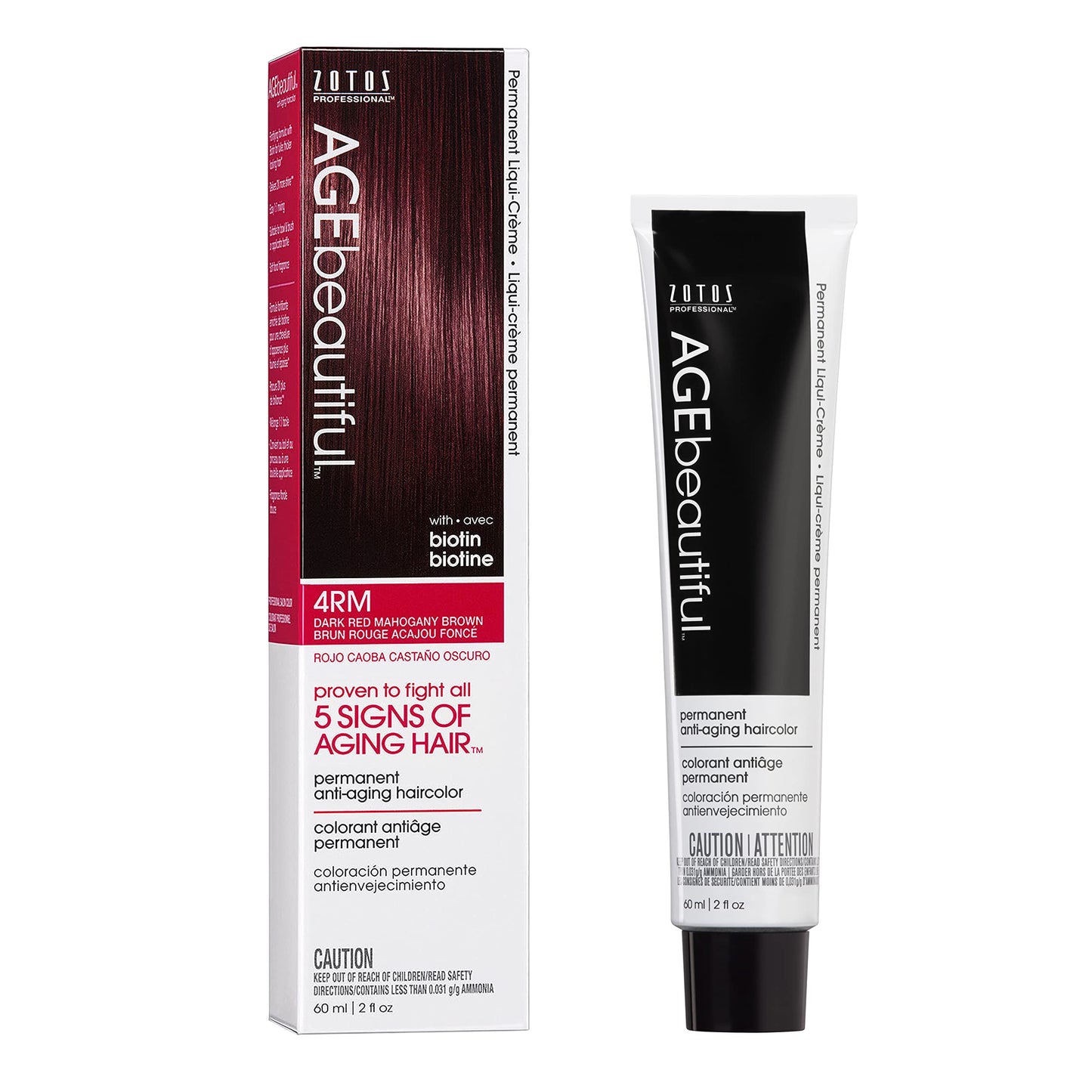 AGE beautiful Permanent Hair Color Dye Liqui Creme | 100% Gray Coverage | Anti-Aging Haircolor | Biotin for Thicker, Fuller Hair | Professional Salon Beauty & Personal Care AGE beautiful