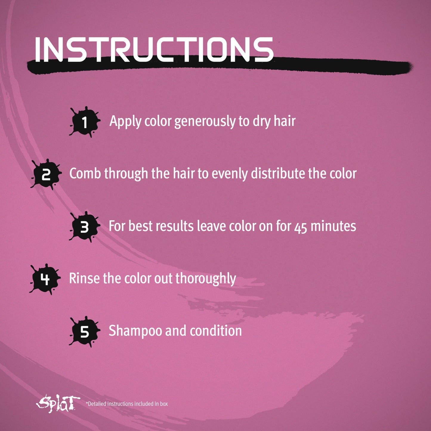 Splat Midnight Rosetta Semi Permanent Hair Dye Kit for Blondes, 1 Application, Includes Deep Reconstructor Conditioner, Lasts 30 Washes, No Bleach Beauty & Personal Care Splat