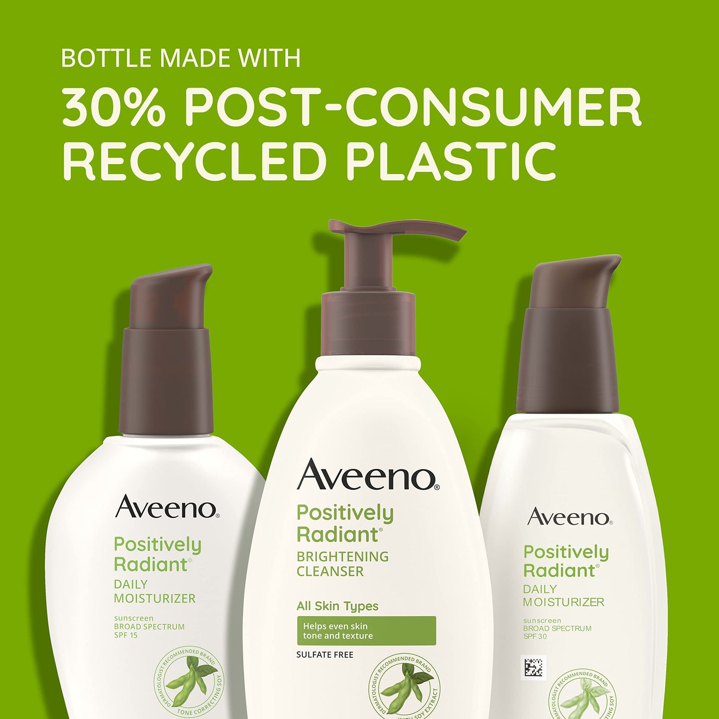 Aveeno Positively Radiant Brightening Facial Cleanser 11 oz – Moisture-Rich Soy Extract, Gentle for Sensitive Skin, Non-Comedogenic & Hypoallergenic Beauty & Personal Care Aveeno