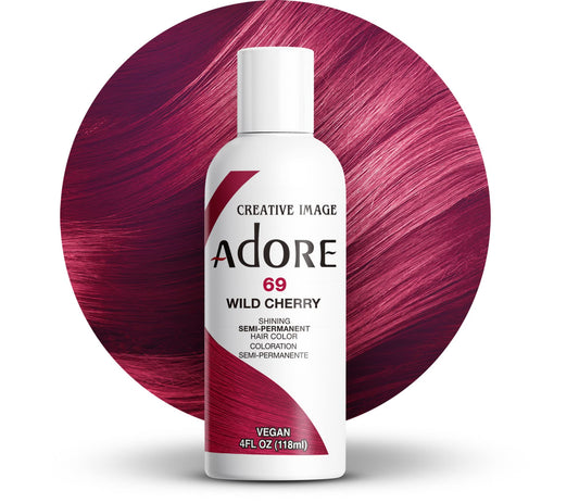 Adore Semi Permanent Hair Color (069 Wild Cherry) | Vegan & Cruelty-Free Red Hair Dye | No Ammonia, No Peroxide, No Alcohol | 4 Fl Oz Beauty & Personal Care Adore