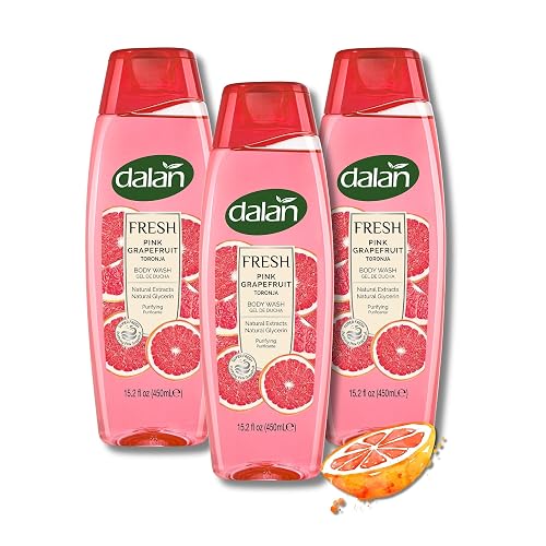 Dalan Natural Extracts Body Wash, with Fresh Pink Grapefruit & Aloe Vera & Sea Minerals, 15.2 fl oz (3 Pack, Grapefruit) Beauty & Personal Care Dalan