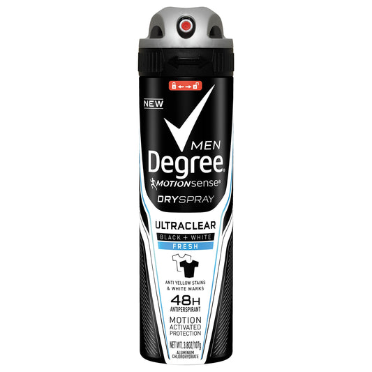 Degree Ultra Clear Antiperspirant Deodorant Dry Spray, Black/White Fresh, 3.8 Ounce Beauty and Personal Care Degree