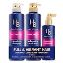 Hair Biology Full & Vibrant Set Including: Volumizing Shampoo (12.8 Fl Oz), Conditioner (12.8 Fl Oz) & Thickening Treatment (6.4 Fl Oz), for Thin or Beauty & Personal Care Hair Biology