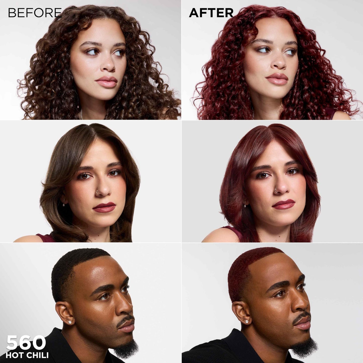 L'Oreal Paris Feria Multi-Faceted Shimmering Permanent Hair Color, High Intensity Hair Dye for 3X Highlights, 560 Hot Chili, 1 Kit Beauty & Personal Care L'Oreal Paris
