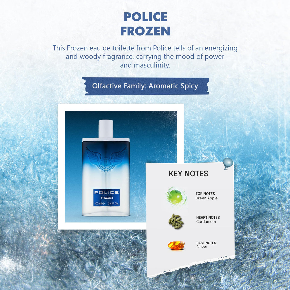 Police Frozen by Police for Men - 3.4 oz EDT Spray Beauty & Personal Care Police