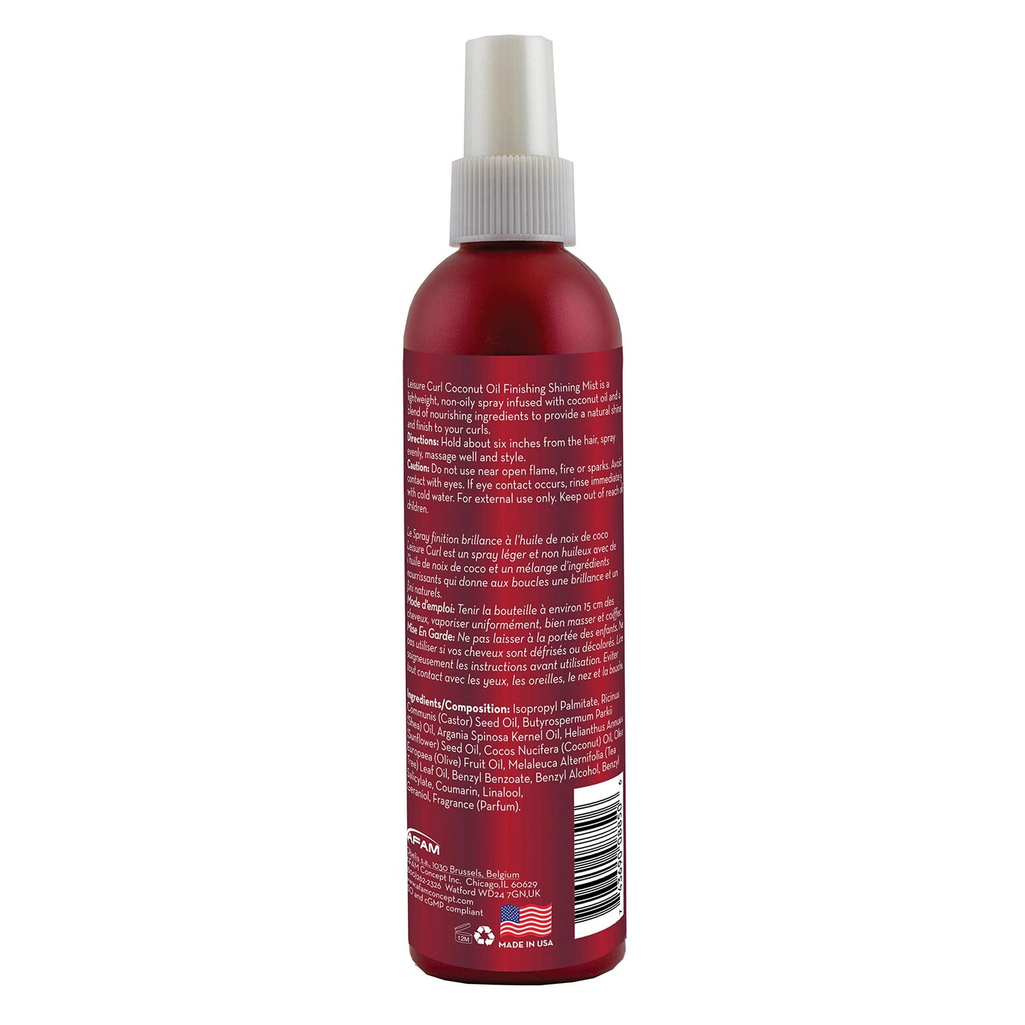 Coconut Oil Finishing Shining Mist, 8 oz for Natural Shine | Prevents Dryness & Breakage, Lightweight & Non-Oily Styling Beauty & Personal Care Leisure Curl