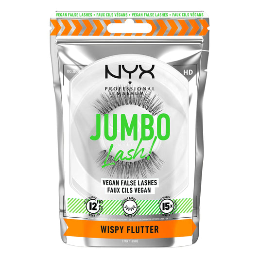 NYX PROFESSIONAL MAKEUP Jumbo Lash! Vegan False Eyelashes, Up to 12HR Wear, Reusable Fake Lashes - Wispy Flutter Beauty & Personal Care NYX PROFESSIONAL MAKEUP