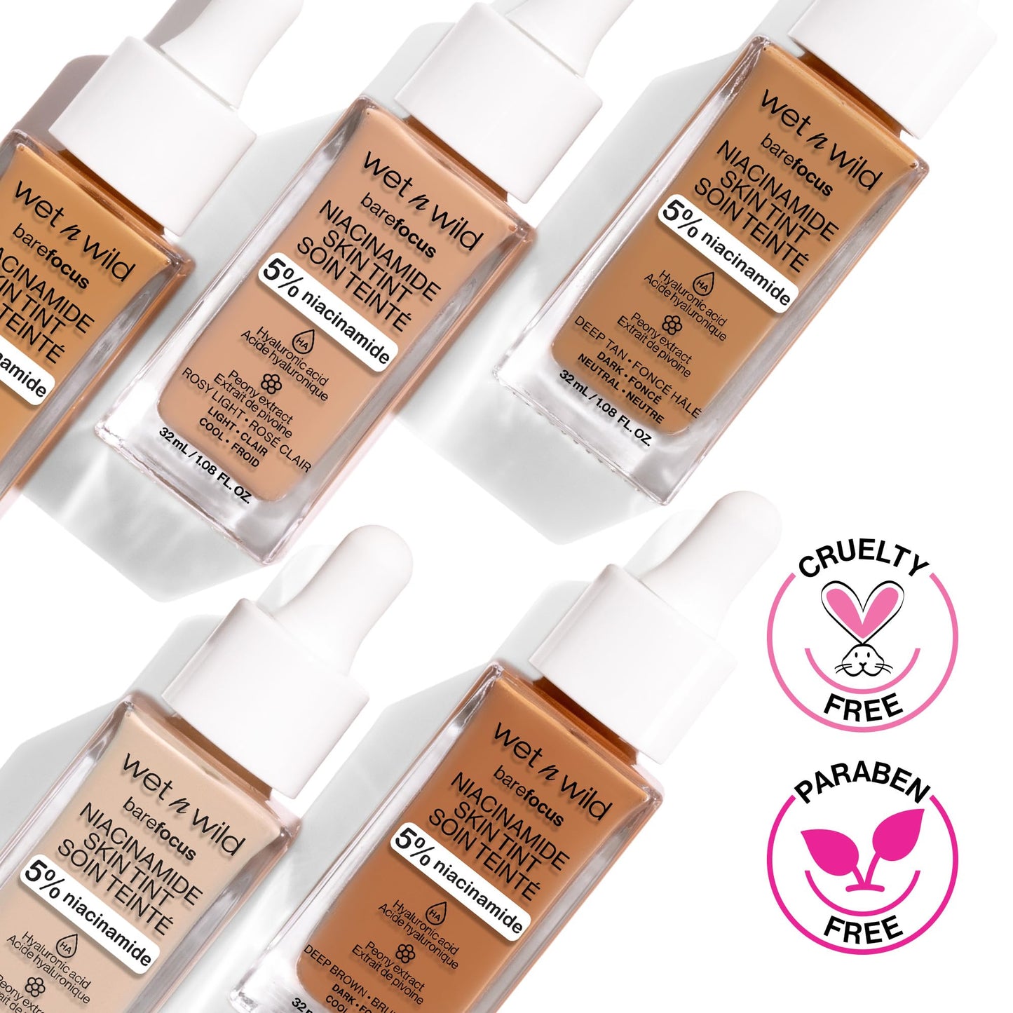 wet n wild Bare Focus Skin Tint, 5% Niacinamide Enriched, Buildable Sheer Lightweight Coverage, Natural Radiant Finish, Hyaluronic & Vitamin Hydration Beauty & Personal Care wet n wild