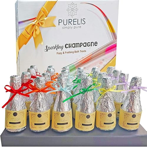 Bulk Organic Bath Bombs Gift Set. Wedding Favors & Party Favors for Adults. Dry Skin Moisturize Bath Balls Individually Wrapped Bath Bombs for Women… Beauty & Personal Care Purelis