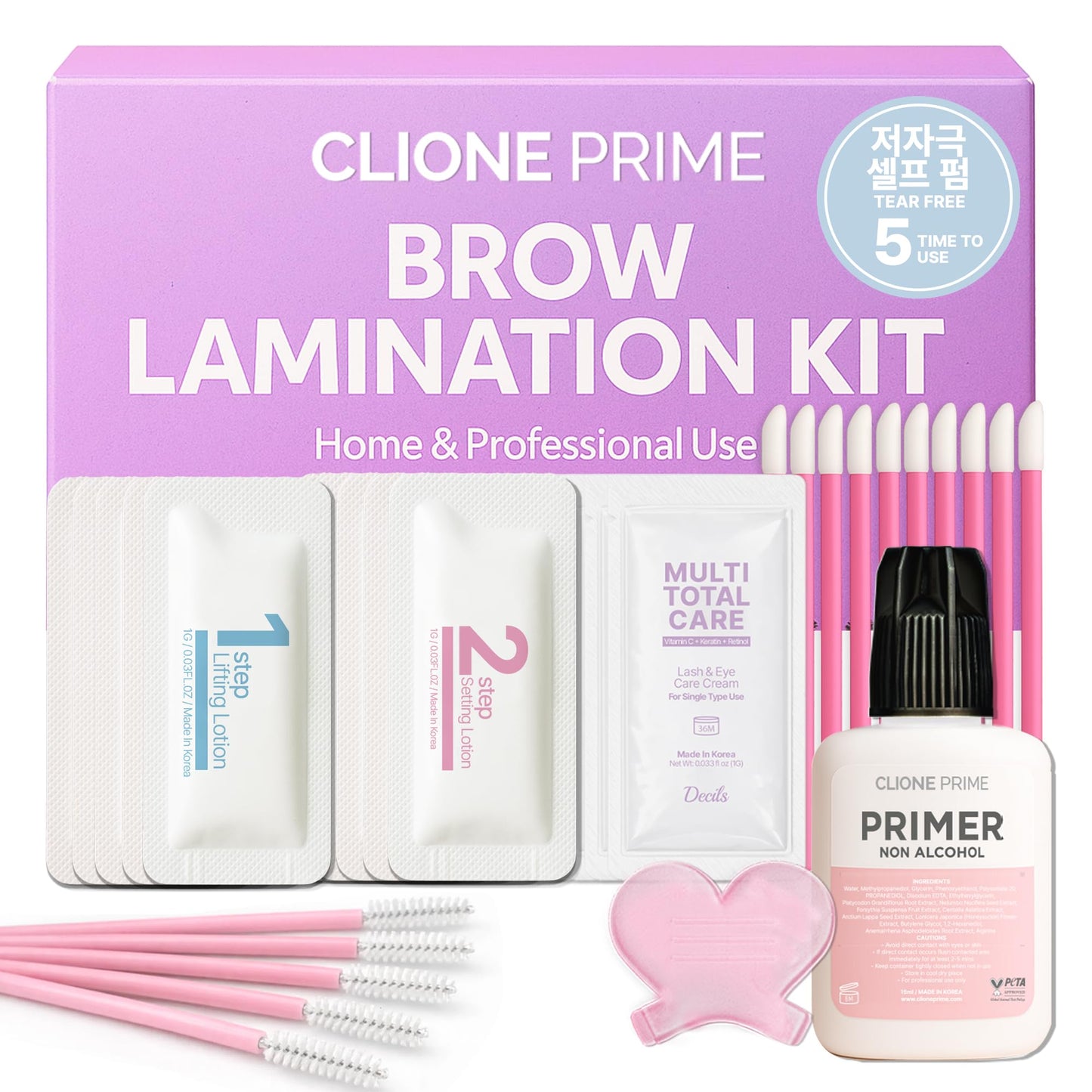 At Home Brow Lamination Kit - DIY Eyebrow Lamination Kit Professional Eye Brow Perm Kit Instant DIY Eyebrow Lift Kit for Fuller Thicker Brows Lasts Beauty and Personal Care CLIONE PRIME