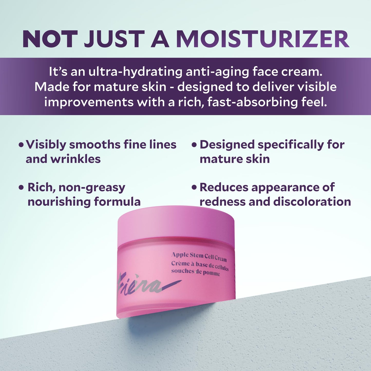 FIÈRA 24-Hour Rejuvenating Face Cream with Apple Stem Cells - Anti-Aging Moisturizer for Mature Skin, Day & Night Hydration, Improves Skin Tone Beauty & Personal Care FIÈRA